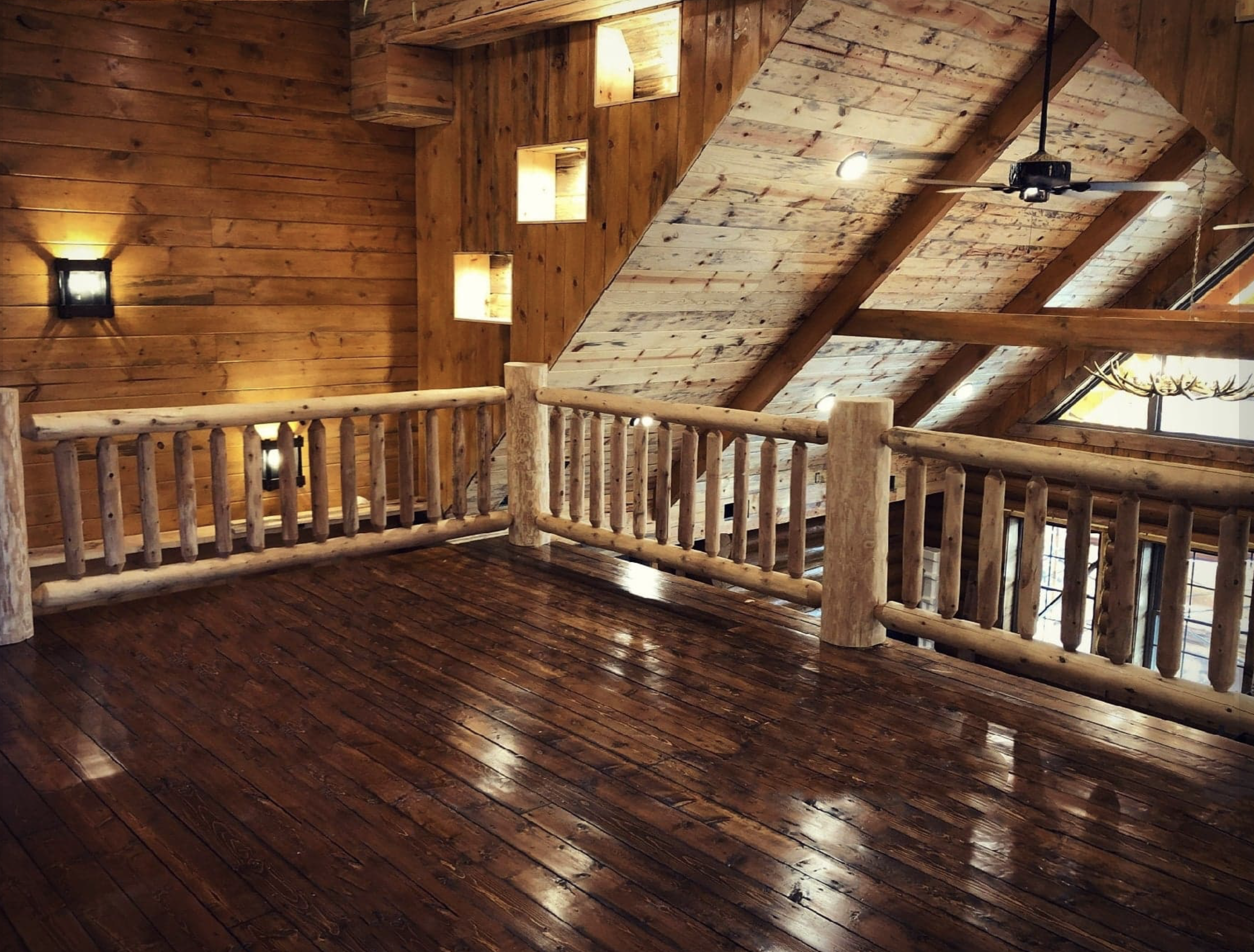 Log home interior